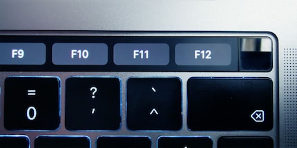 La Touch Bar actuelle avec affichage des touches F