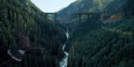 British Columbia landscape in a post-apocalyptic world