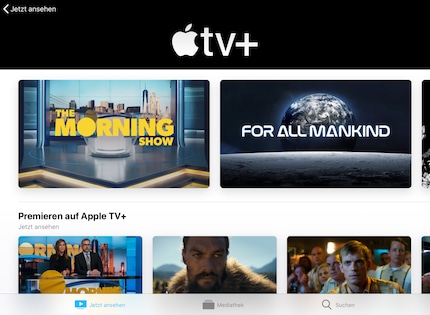 L'onglet « Apple TV+ » permet d'avoir un aperçu de tous les contenus originaux.
