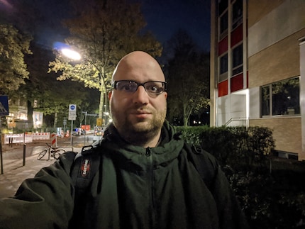 Selfie avec mode nuit.
