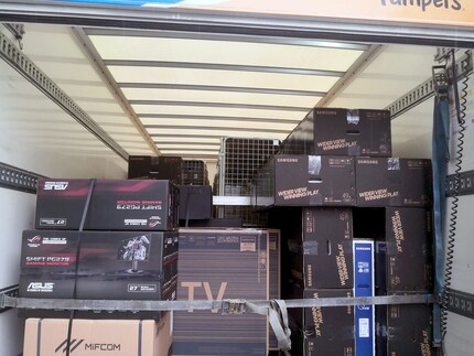 A lorry load of many on Black Friday.