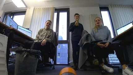 Zieht alle Blicke auf sich: Ein RoboMaster-Schnappschuss aus dem Digitec-Galaxus-Büroalltag.