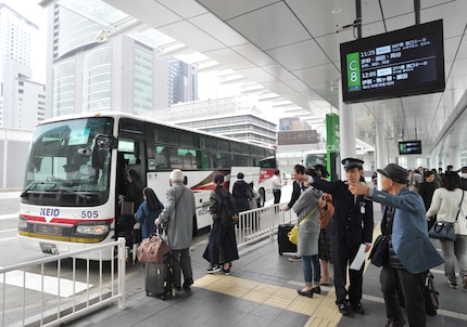 Eine Bushaltestelle in Japan