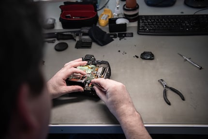 So sieht die EOS-1D ohne Gehäuse aus.