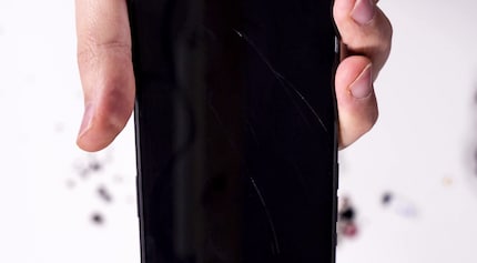 Scratches that have clearly come from something bigger and harder than dust motes.