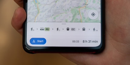 From Zurich to St. Gallen takes a little longer with Google Maps today