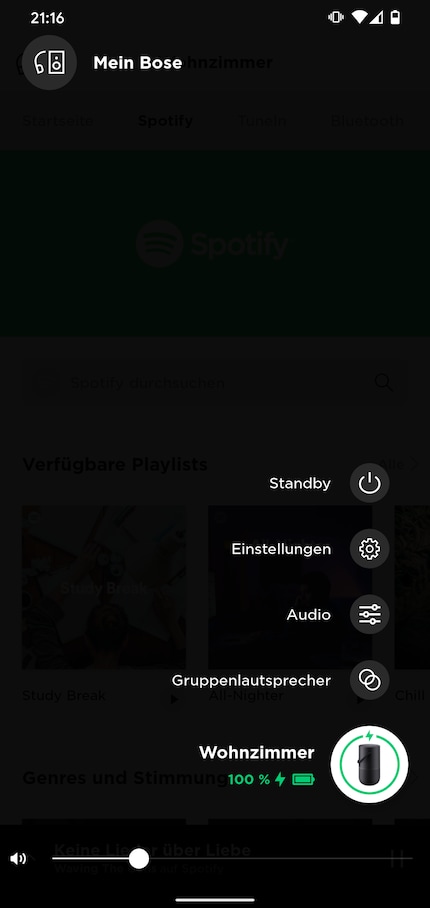 Group speakers in the menu