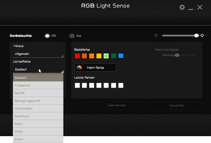 This thing offers several lighting effects.