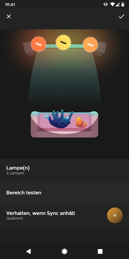 You have to define the position of your lights in the Hue app.