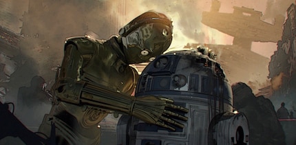 R2-D2, peut-être irréparablement endommagé.