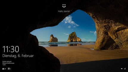 Mit Windows Hello brauchst du kein Passwort mehr, um dich anzumelden.