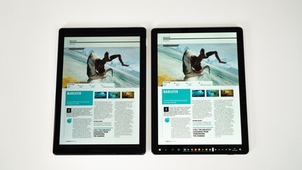 Magazine lesen sich hingegen auf beiden Geräten gleich gut.