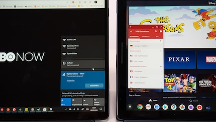 Da auf dem Surface die VPN-App nicht installierbar ist, muss ich auf die integrierte Windows-Lösung ausweichen.