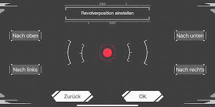 Auch die Position der Gun kannst du in der App justieren.