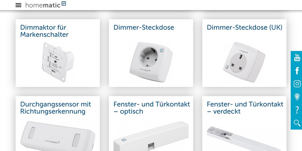 Homematic IP hat eine sehr breite Produktpalette, mit der praktisch alles im Haus auf smart getrimmt werden kann. Quelle: homematic-ip.com