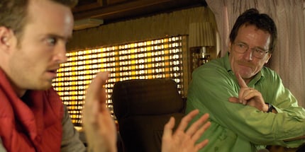 It's all downhill from there: Jesse and Walt in their first meth lab on wheels. Image: IndieWire