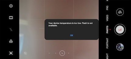 Se il telefono è congelato, il flash non funziona