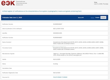 Nine new iPhones are certified