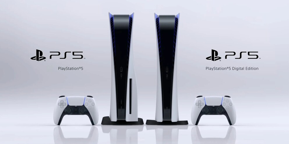 A sinistra la versione standard della Playstation 5. A destra la Digital Edition. Immagine: Heise