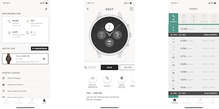 L'appli Fossil est également très intuitive et fonctionne parfaitement.