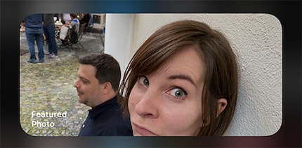 A picture only pops up when tapping on the grey thing after closing the gallery app.