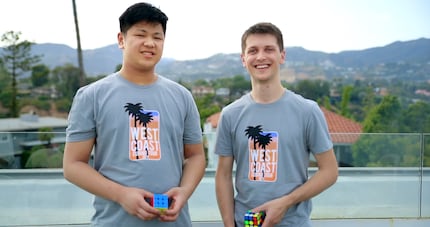 Die konkurrierenden Freunde Max Park (links) und Feliks Zemdegs (rechts).