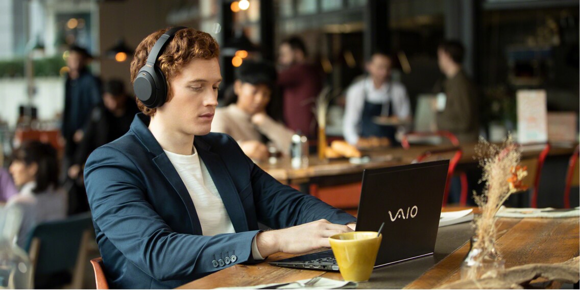 ...or to block out background noise in a coffee house.
