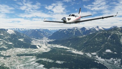 S'sy zwee Fründen im ne Sportflugzüg / En Alpeflug ga mache / Flügen ufe zu de Gipflen und / Z'dürab de Gletscher nache