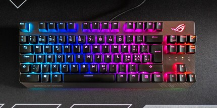 A gaming keyboard without a num-pad.