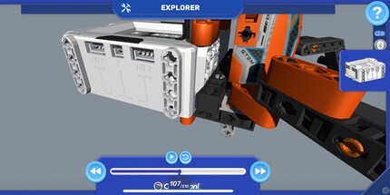 In 3D und animiert: So sieht der Zusammenbau in der App aus.