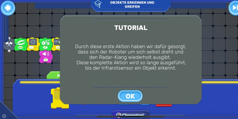 Im Lernmodus kriege ich eine Schritt-für-Schritt-Anleitung zum Coden.
