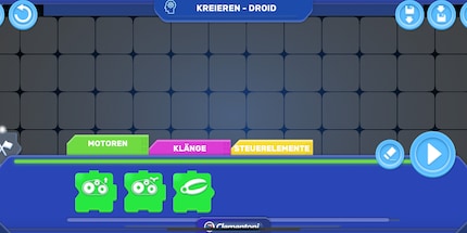 Im Kreiermodus kann ich mit den Code-Blöcken machen, was ich will.