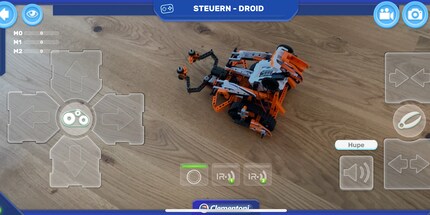 Im Steuermodus sehe ich via Handykamera, was der Roboter macht.