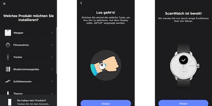 Lo ScanWatch è acceso, configurato e pronto all’uso in pochissimo tempo.