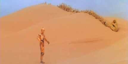 C-3PO weiss gar nicht, wovor er da steht.