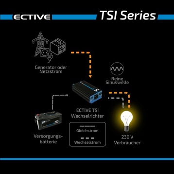 Ective TSI152 Sinus-Inverter 1500W/12V Sinus-Wechselrichter mit NVS -  digitec