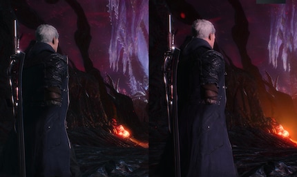 Links die 120-fps-Version, rechts mit Raytracing.