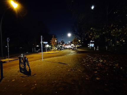 L'appareil photo grand angle du OnePlus Nord la nuit