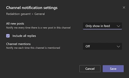 L’écran « Custom Notifications Screen »