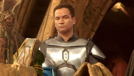 Hier Jango Fett, gespielt von Temuera Morrison, der passenderweise auch Boba Fett in «The Mandalorian» spielt.
