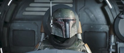 Der berühmteste Kopfgeldjäger der Galaxis in seiner Slave 1.