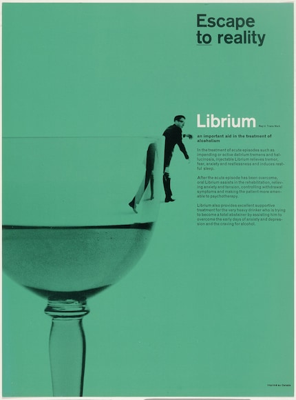 Publicité pour le Librium, 1967, Rolf Harder, exposée au Musée d'art moderne de New York.