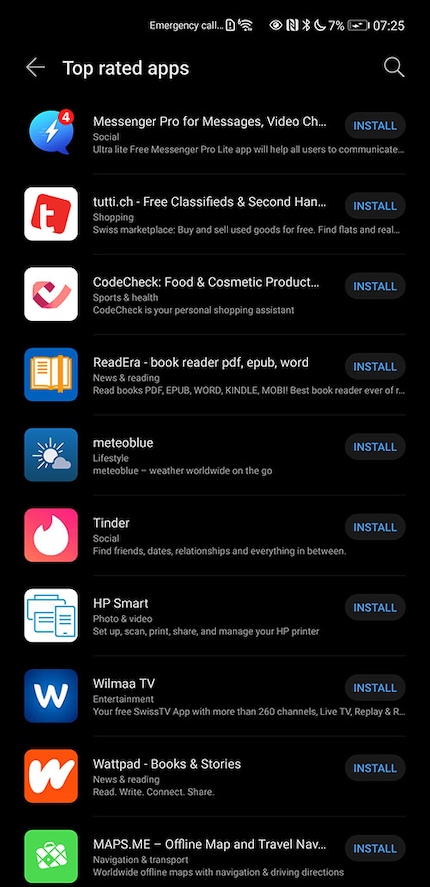 Die Huawei App Gallery und ihre Top Apps für die Schweiz