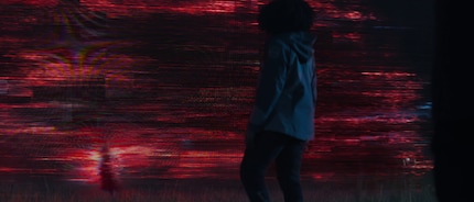 Wanda's barrier takes on a scarlet colour. Coincidence? I think not.