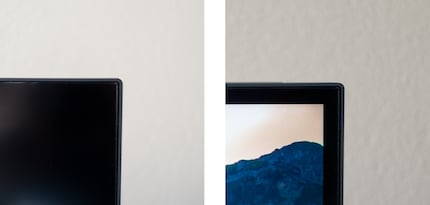 Bildschirmrand: Mit eingeschaltetem Monitor wächst er um 8 Millimeter.