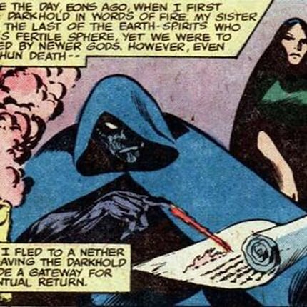 Chthon writes the Darkhold.