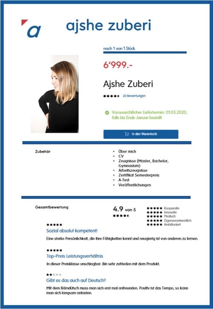 Sa créativité a permis à Ajshe d'intégrer l'assortiment de Digitec Galaxus