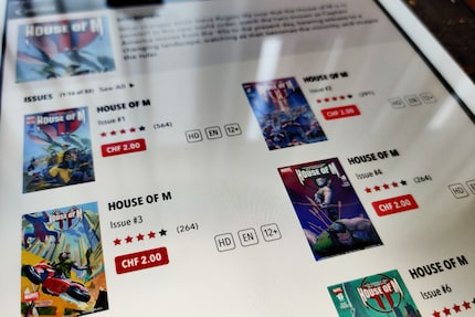 Physische Comics im Comic-Laden kosten etwa 5.00 Franken pro Heftchen.
