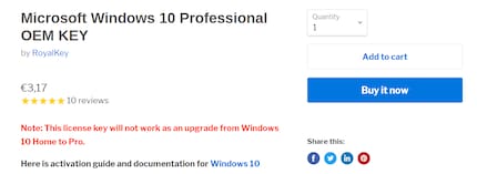 Windows 10 zum Bruchteil des Originalpreises.