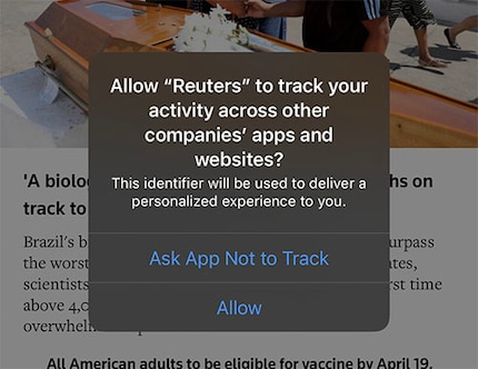 Die Meldung unter Apple iOS